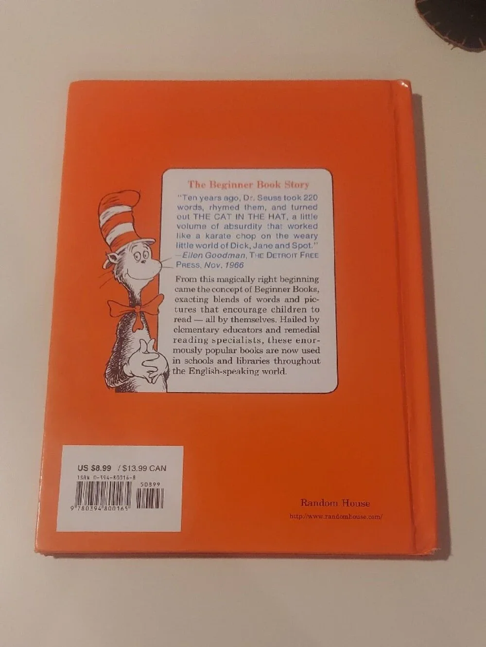 Green Eggs and Ham By Dr. Seuss Hardcover Edition